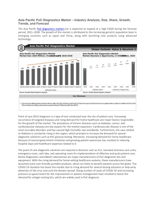 Asia Pacific PoC Diagnostics Market