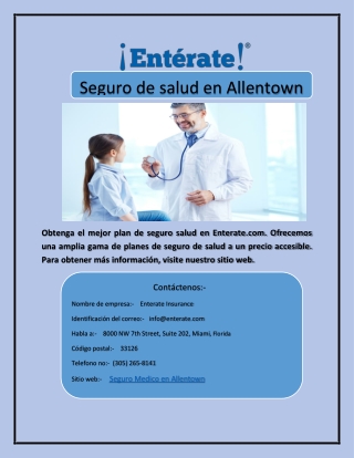 Seguro de salud en Allentown