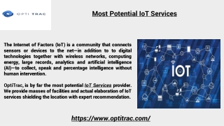 Most Potential IoT Services