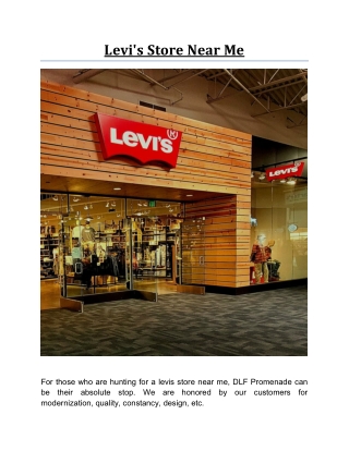 Levi's Store Near Me