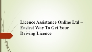 Licence Assistance Online Ltd – Easiest Way To Get Your Driving Licence