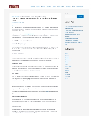 Law Assignment Help in Australia A Guide to Achieving Goals