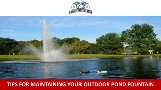 Tips for Maintaining Your Outdoor Pond Fountain