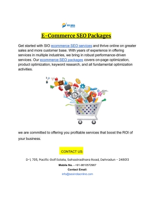 E-Commerce SEO Packages