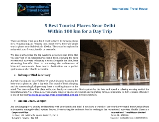 5 Best Tourist Places Near Delhi Within 100 km for a Day Trip