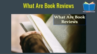 What Are Book Reviews