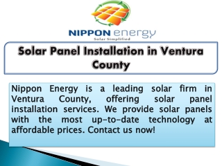 Solar Panel Installation in Ventura County