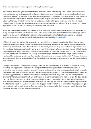 Know More About Federal Rates by Prison Defense Lawyer
