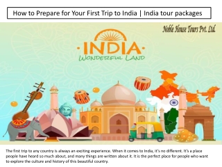 How to Prepare for Your First Trip - India tour packages