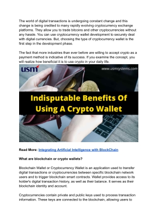 5 Indisputable Benefits Of Using A Crypto Wallet