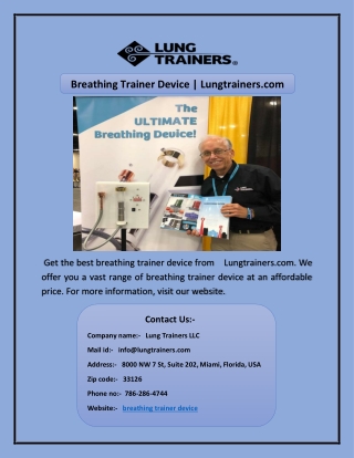 Breathing Trainer Device | Lungtrainers.com