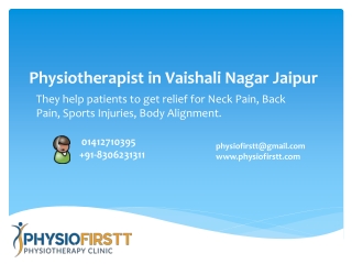 Professional Physiotherapist in Vaishali Nagar Jaipur for Back Pain - Physio Firstt