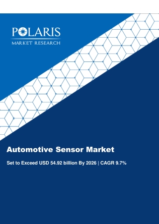 Automotive Sensor Market- Industry Insights, Revenue & Forecast To 2022-2030