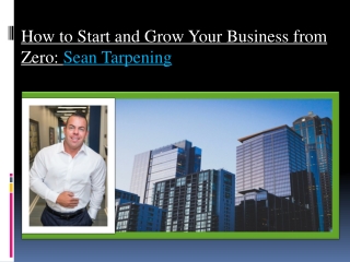 Sean Tarpenning - Experienced Real Estate Investor and Expert