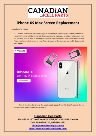 iPhone XS Max Screen Replacement