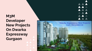 Dwarka Expressway Affordable Projects M3M