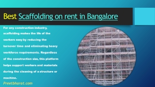 Best Scaffolding on rent in Bangalore