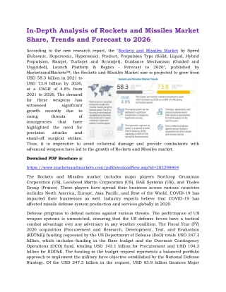 In-Depth Analysis of Rockets and Missiles Market Share, Trends and Forecast to 2026