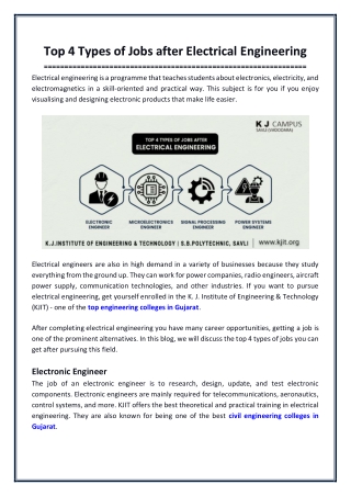 Things to Know About Electrical Engineering