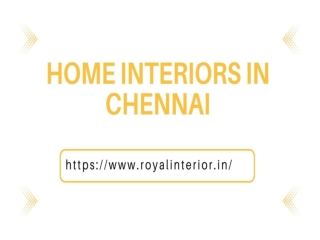 Office and Home Interiors in Chennai
