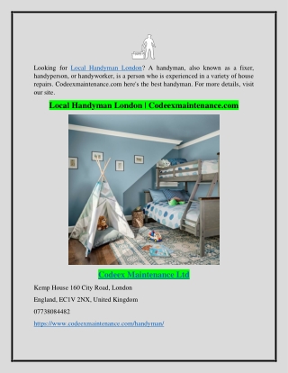 Local Handyman London | Codeexmaintenance.com