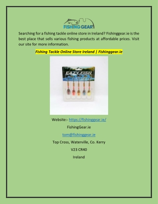 Fishing Tackle Online Store Ireland | Fishinggear.ie