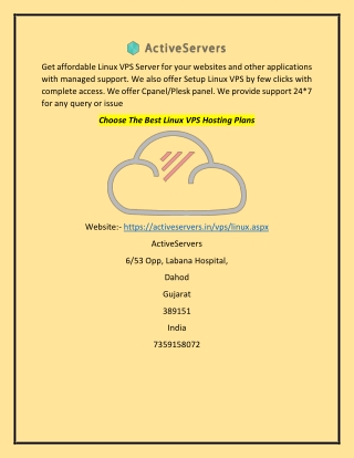 Choose The Best Linux VPS Hosting Plans