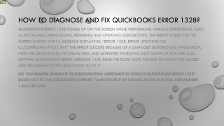 A complete guide to troubleshoot QuickBooks Error 1328 easily