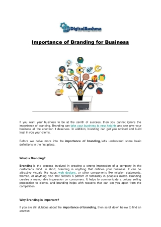 Importance of Branding for Business
