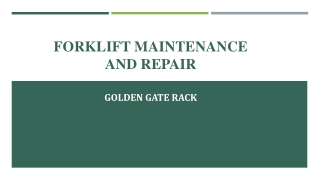 Forklift Maintenance and Repair