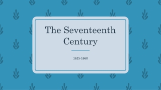 The Seventeenth Century