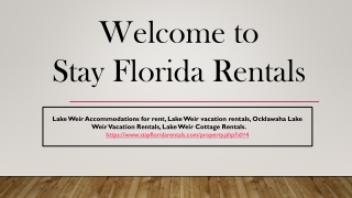 Lake Weir Vacation Rentals