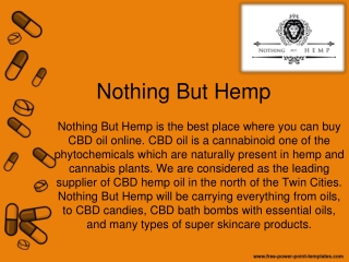 CBD Oil Tincture - Nothingbuthemp