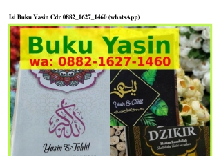 Isi Buku Yasin CdrIsi Buku Yasin Cdr O882•1Ϭ27•1ᏎϬO(whatsApp)
