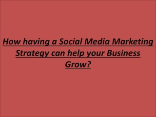 Social Media Marketing Strategy