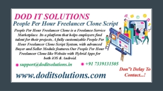 Online Readymade People Per Hour Clone System - DOD IT SOLUTIONS
