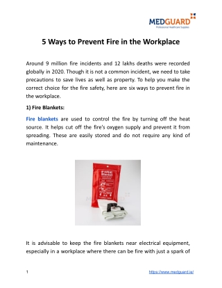 5 Ways to Prevent Fire in the Workplace