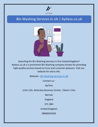 Bin Washing Services in Uk | Ayitess.co.uk