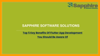 Top 5 Key Benefits Of Flutter App Development You Should Be Aware Of