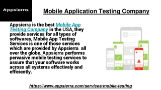 Mobile Application Testing Company