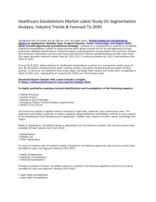 Healthcare Exoskeletons Market