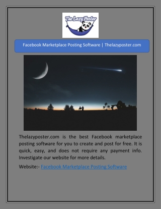 Facebook Marketplace Posting Software | Thelazyposter.com