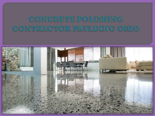 CONCRETE POLISHING CONTRACTOR PAULDING OHIO