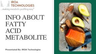 What Is Fatty Acid Metabolite | IROA Technologies