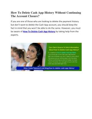 How To Delete Cash App History Without Continuing The Account Closure?