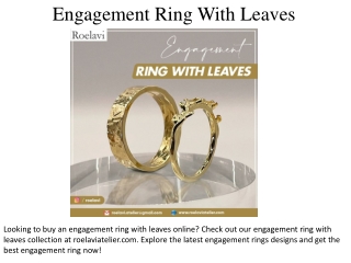 Engagement Ring With Leaves