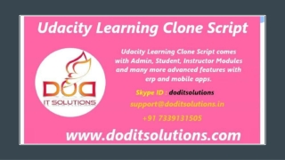 Online Readymade Udacity Learning Clone System - DOD IT SOLUTIONS