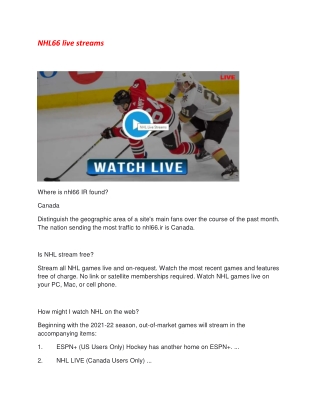 NHL66 live streams02