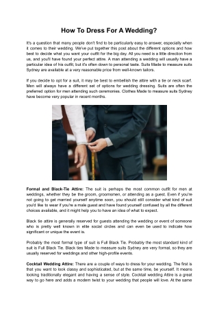 How to dress for a wedding