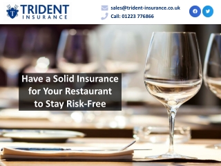 Have a Solid Insurance for Your Restaurant to Stay Risk-Free